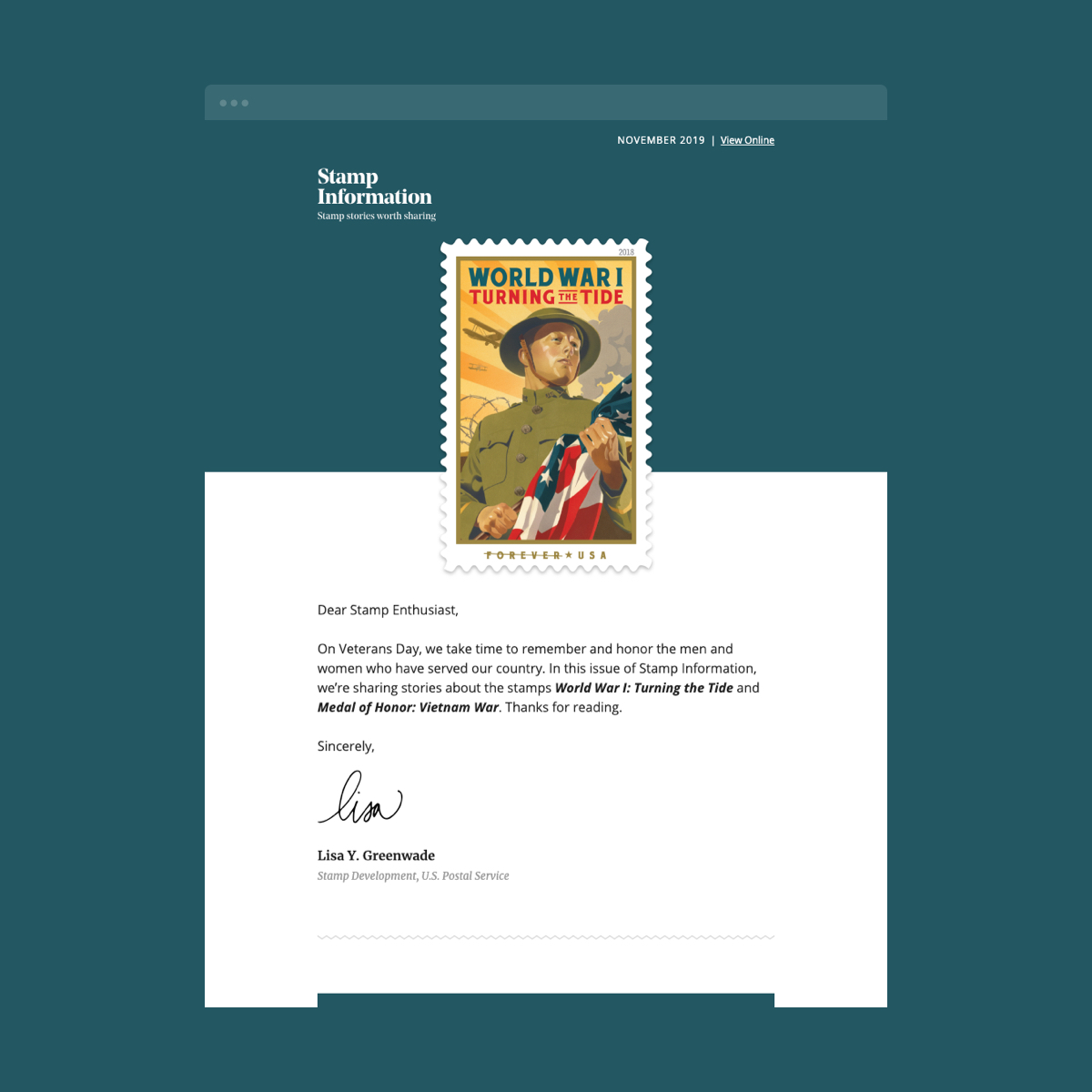 USPS Stamp Information Email Program