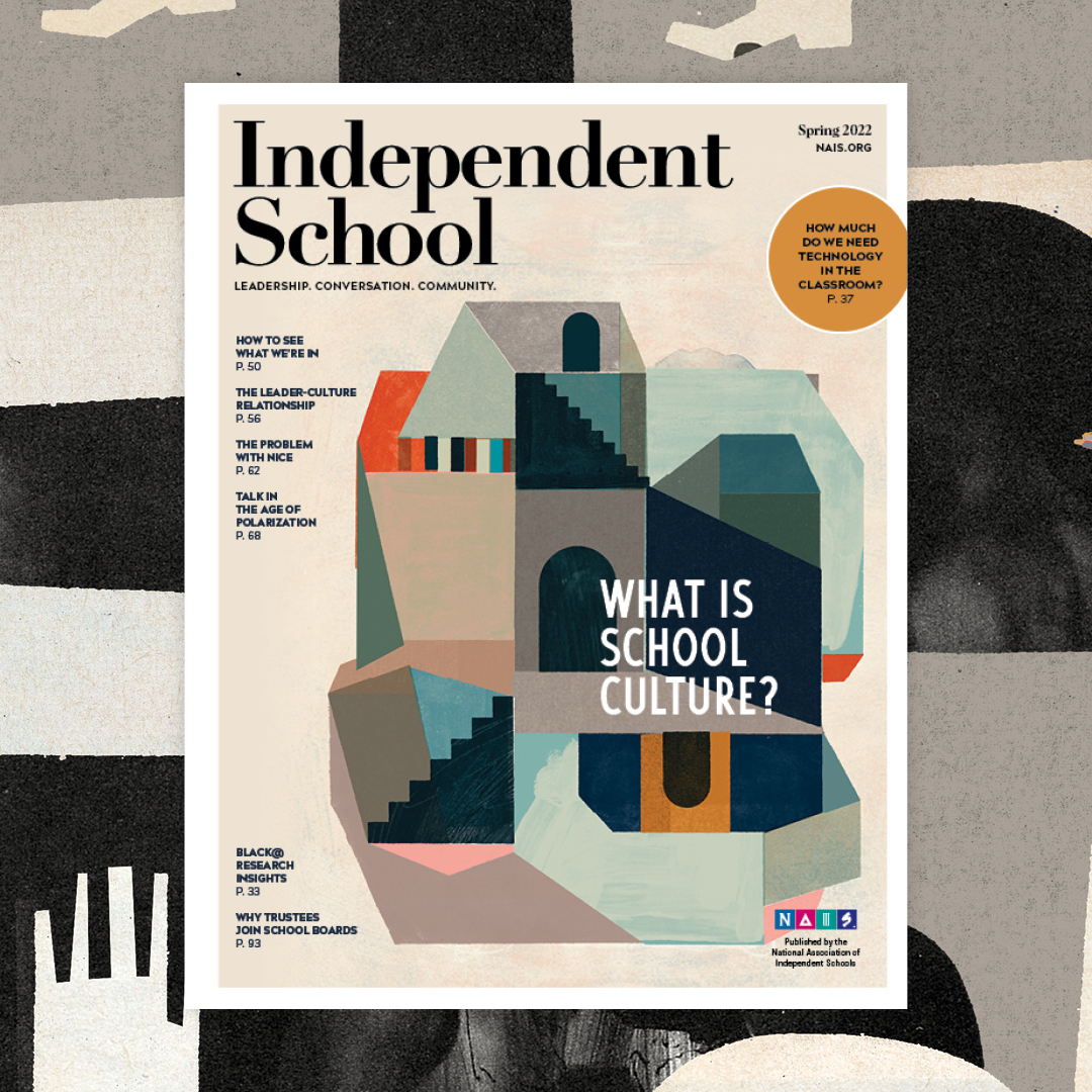 Independent School Magazine Spring 2021 issue design
