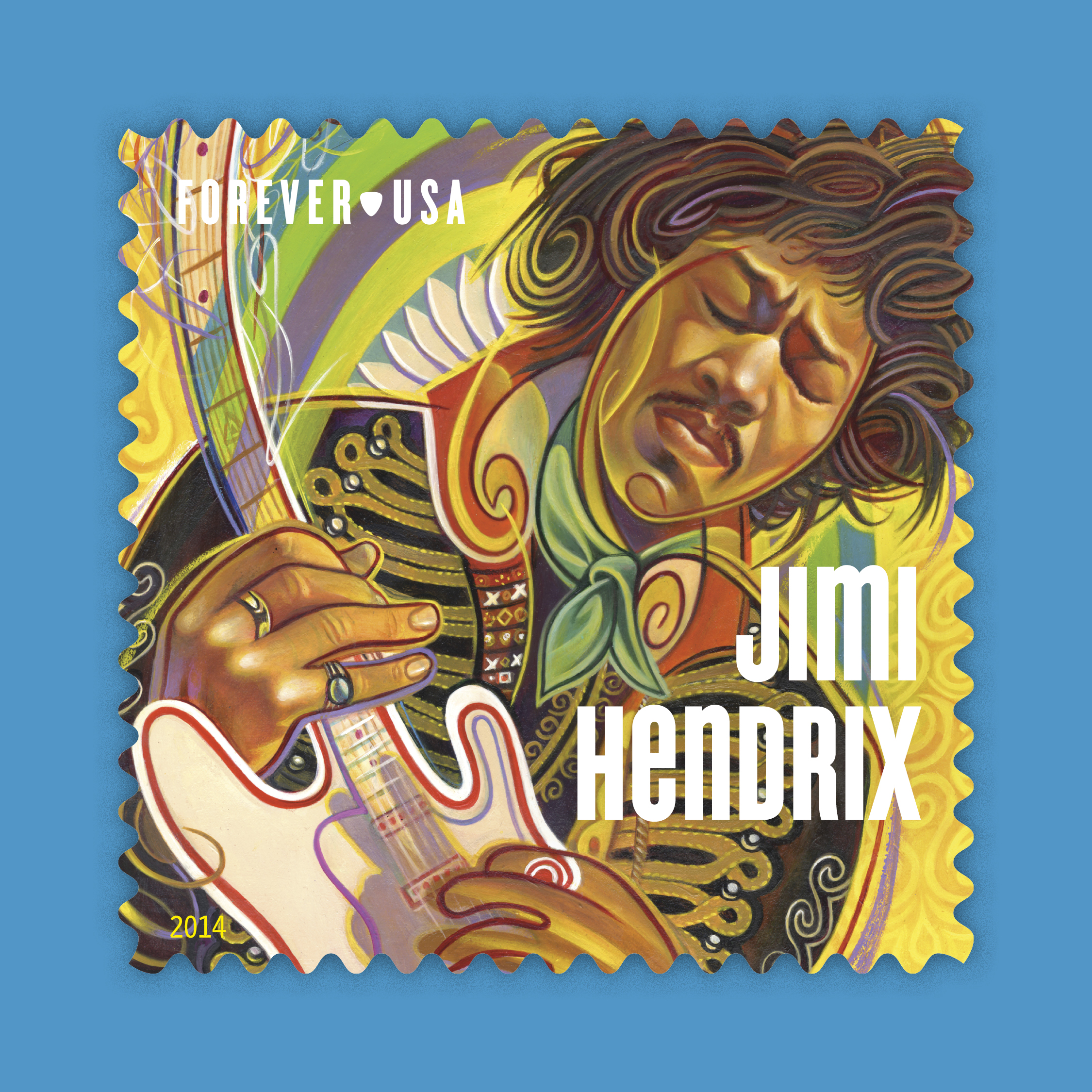 Jimi Hendrix stamp