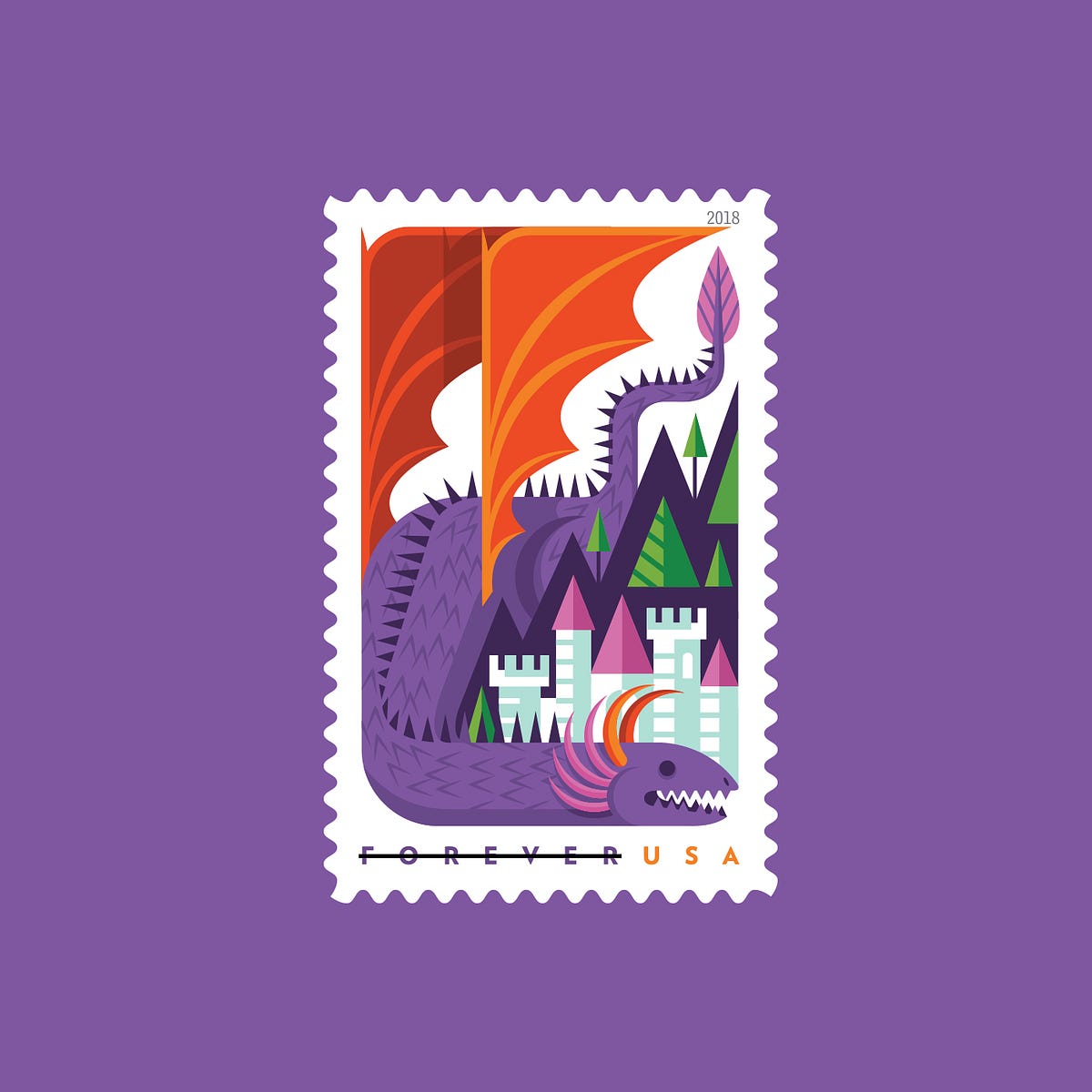 Dragons stamp