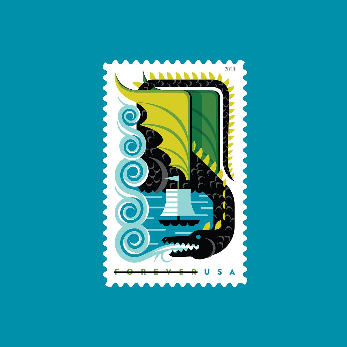 Dragons stamp