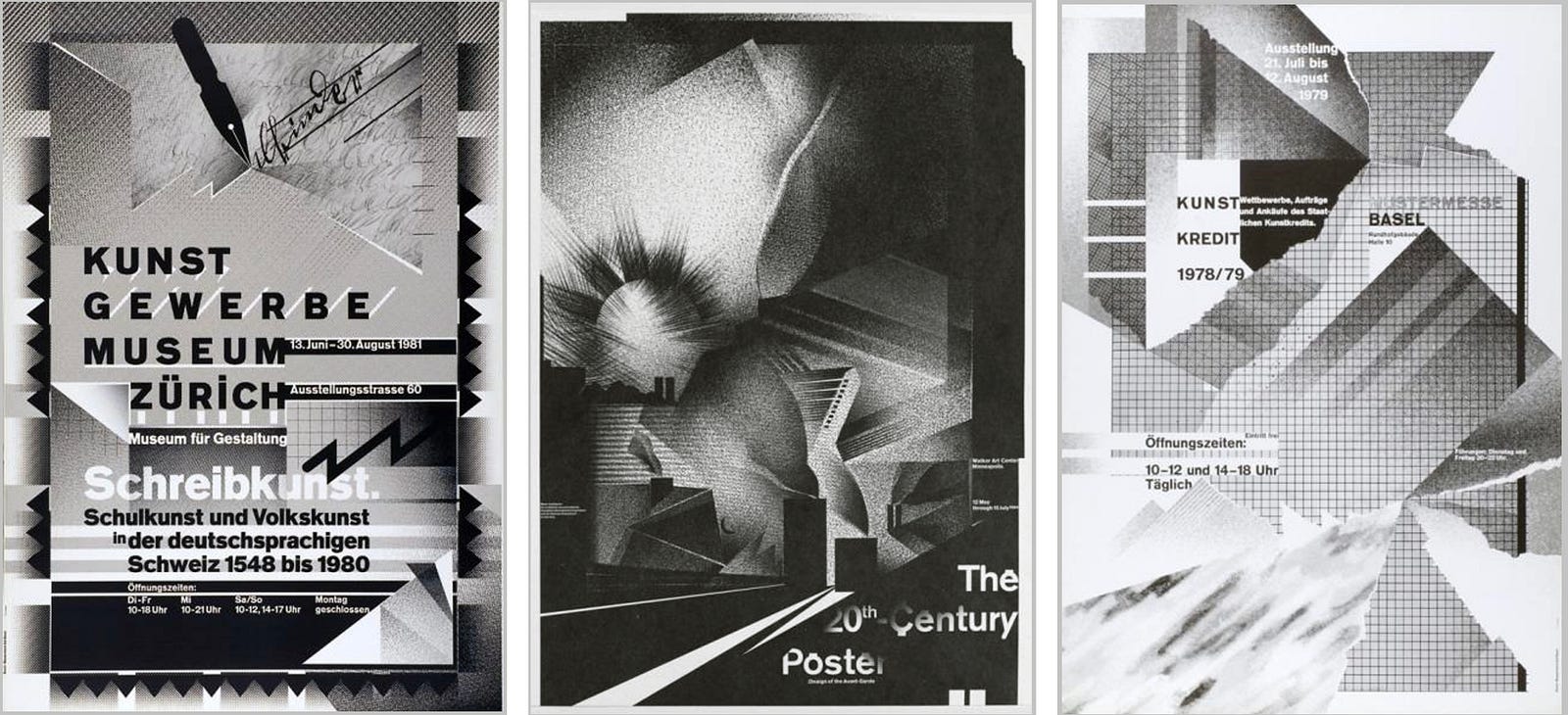 Posters designed by Wolfgang Weingart / Source: Typographic Posters