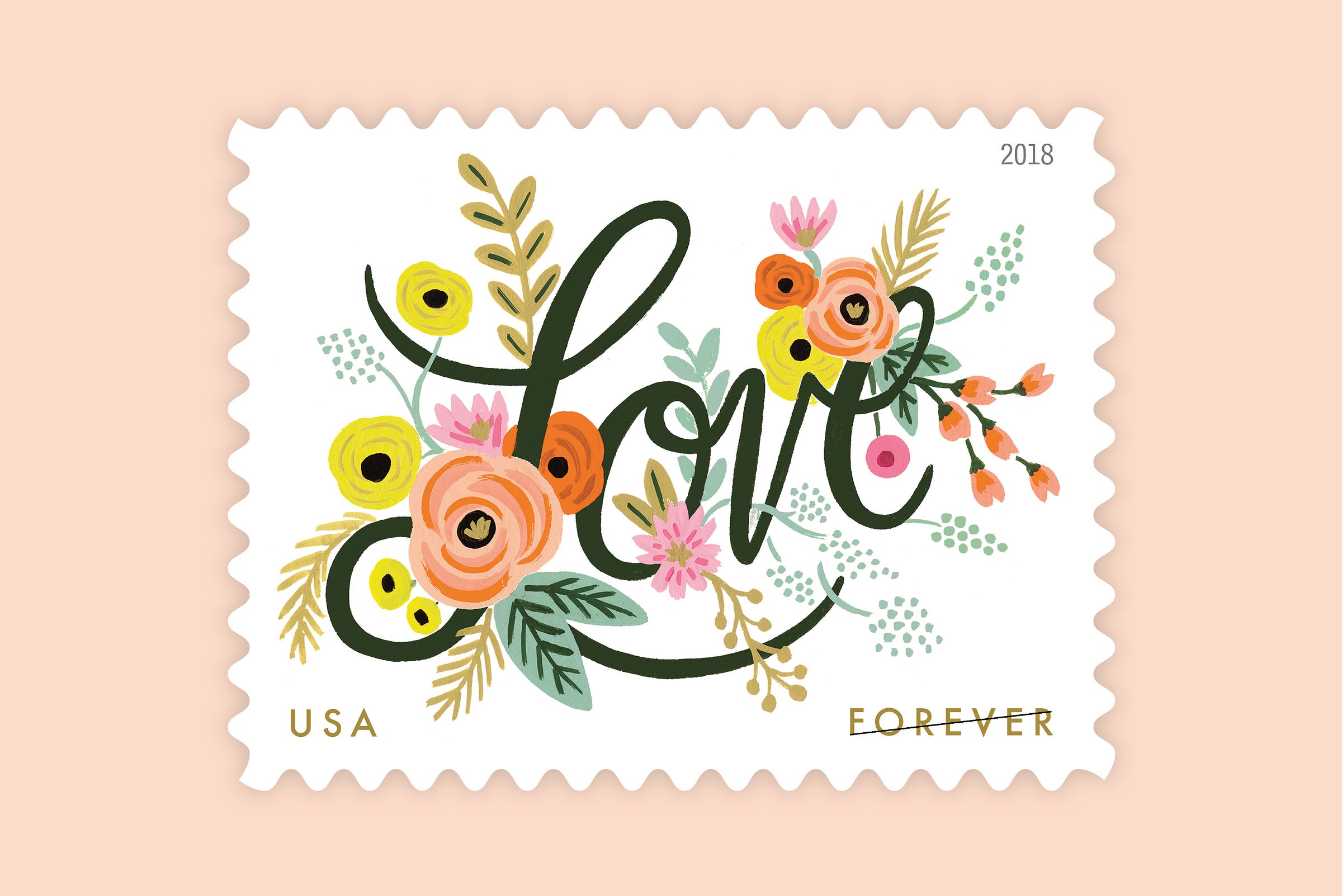 Love Flourishes stamp