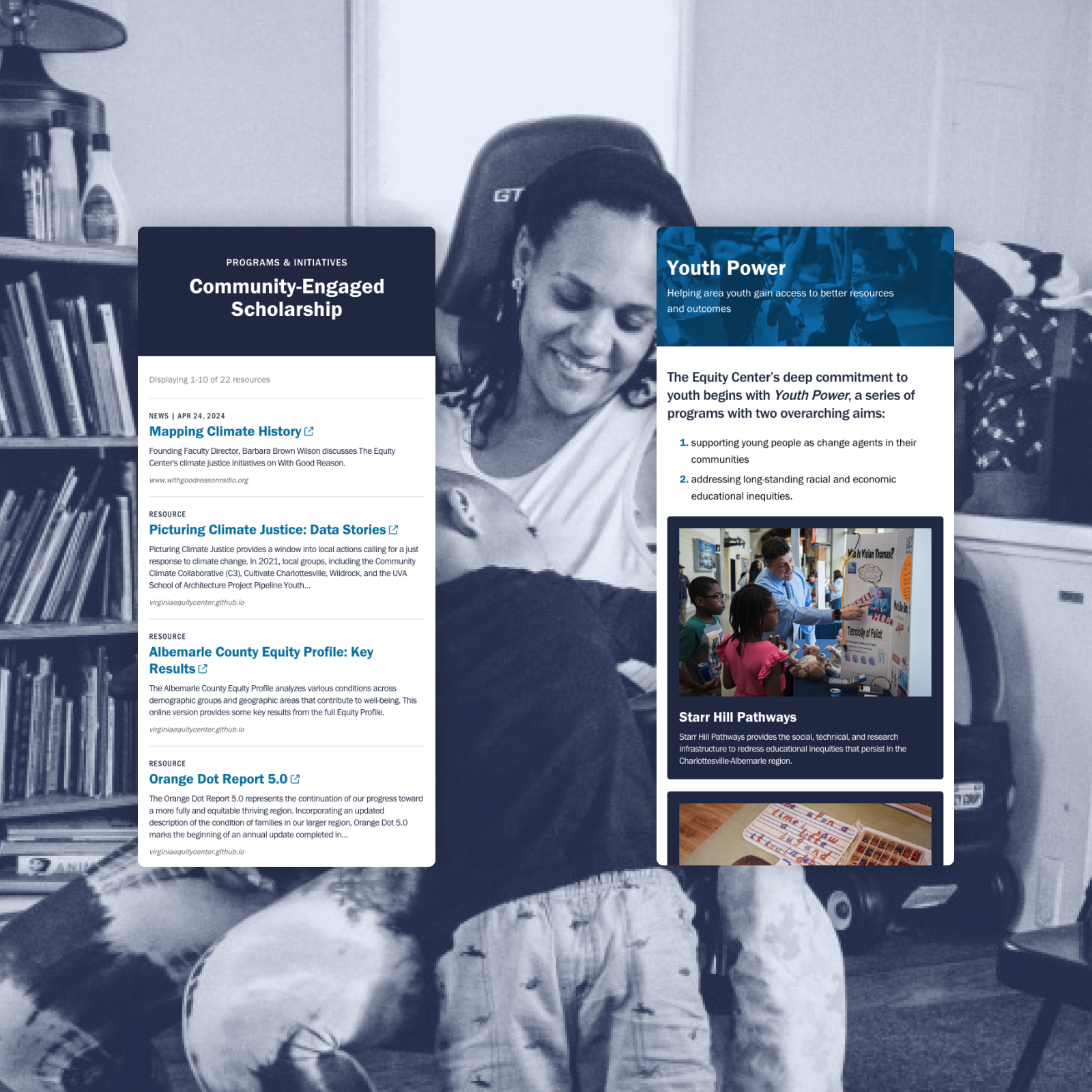 Equity Center website design