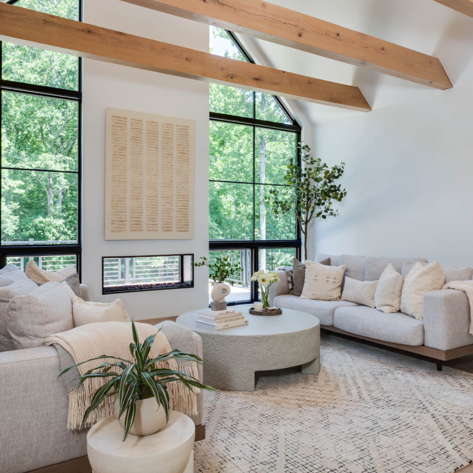 Modern white living room