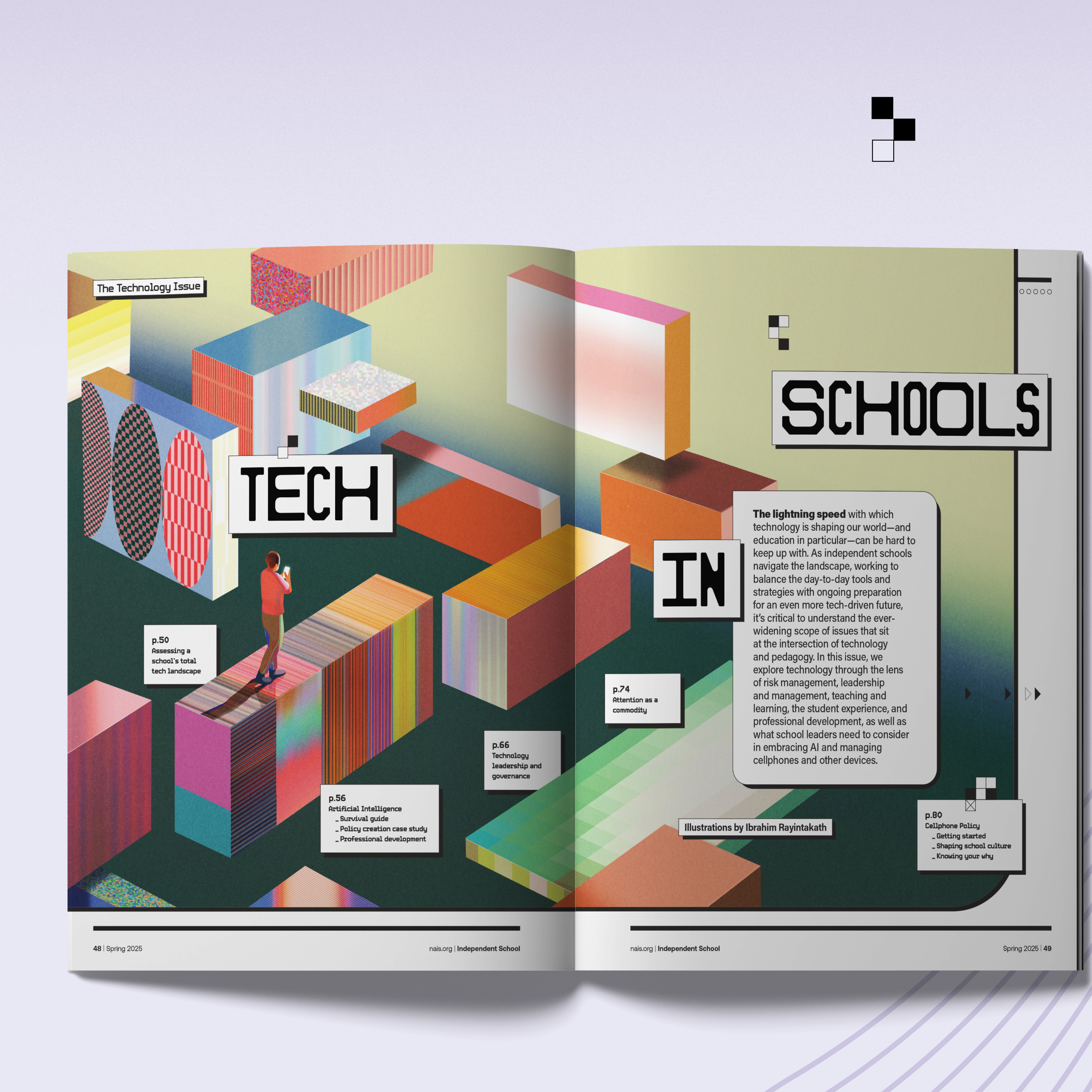 Independent School magazine interior