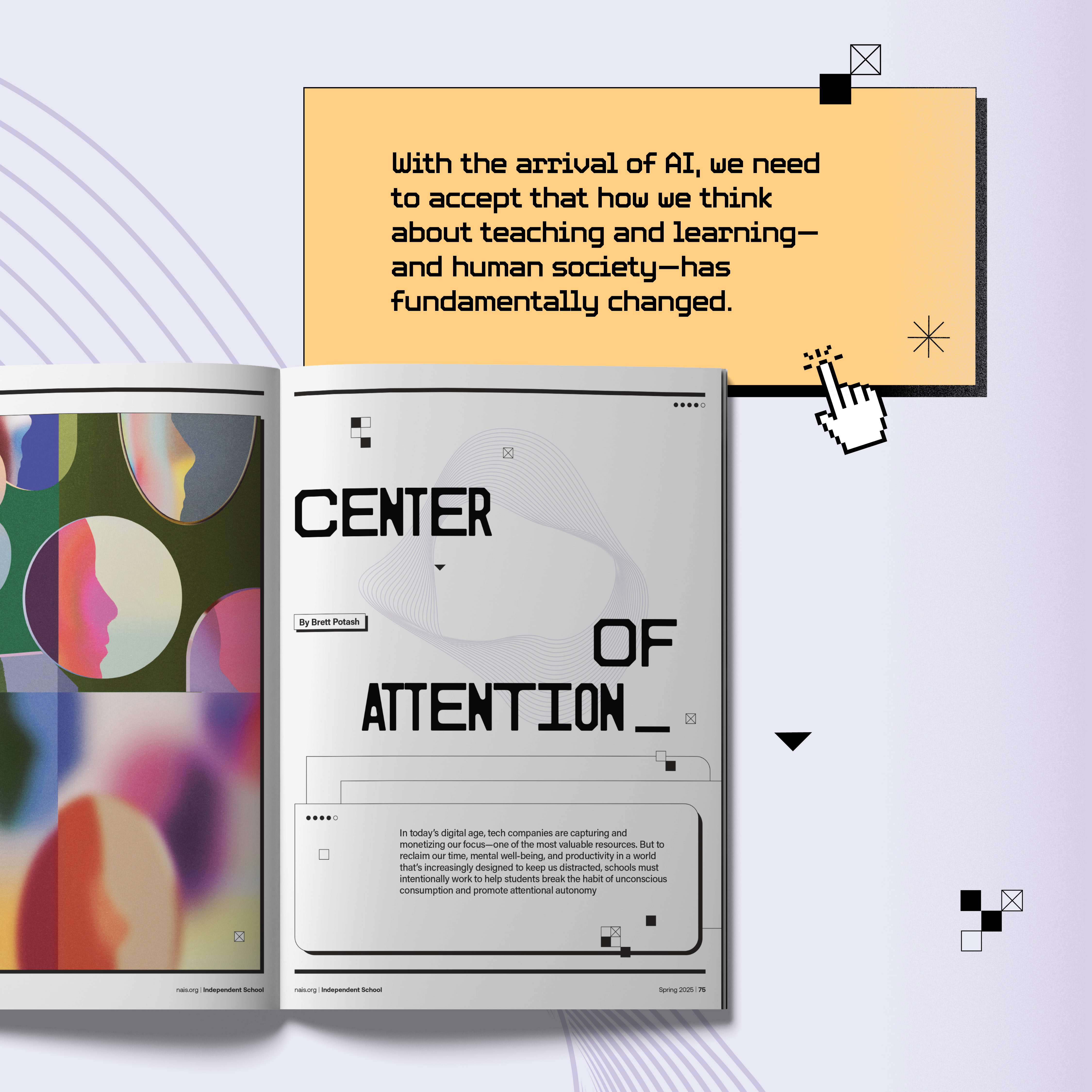 Independent School magazine interior