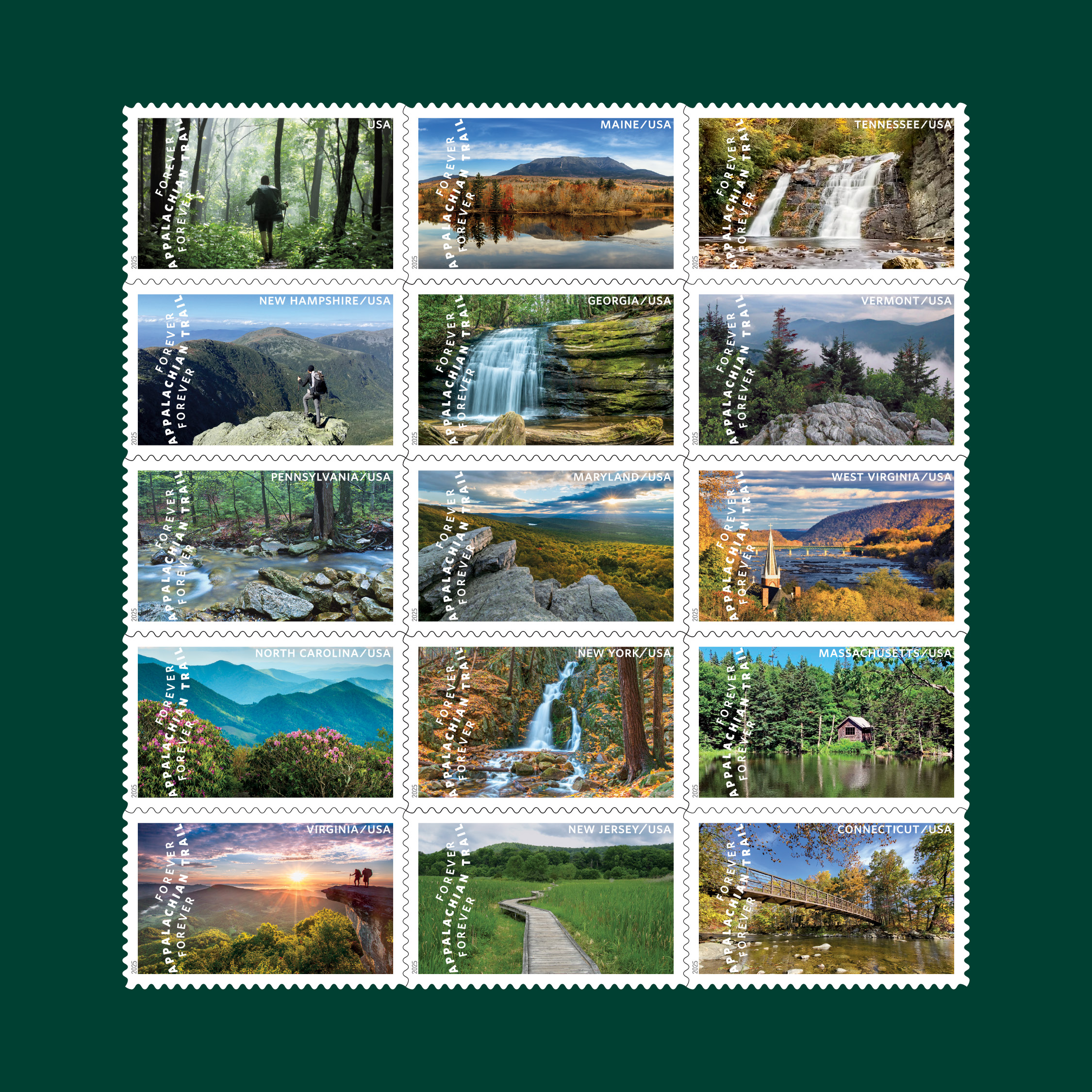 Appalachian Trail stamps