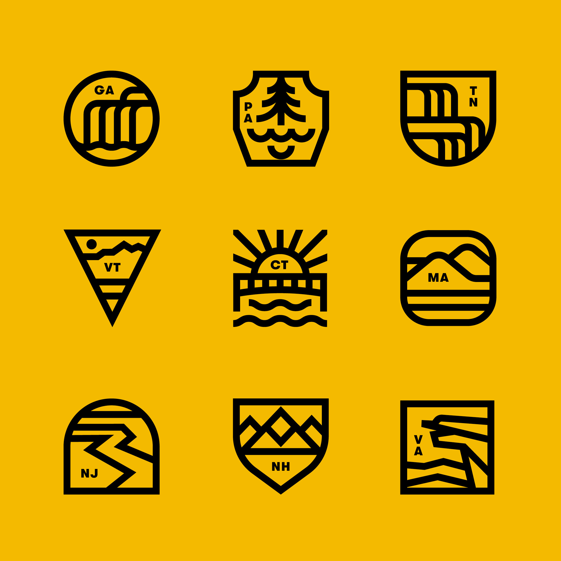 Appalachian Trail icons by Steve Wolf