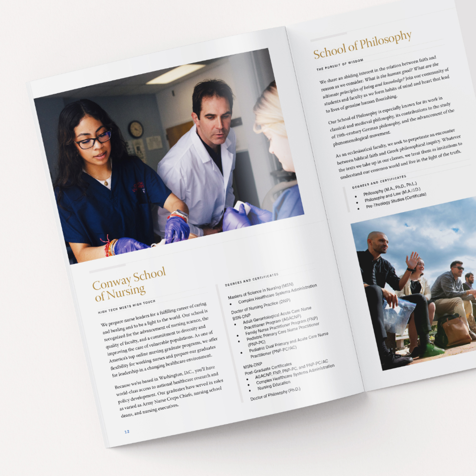 Admissions materials for Catholic University