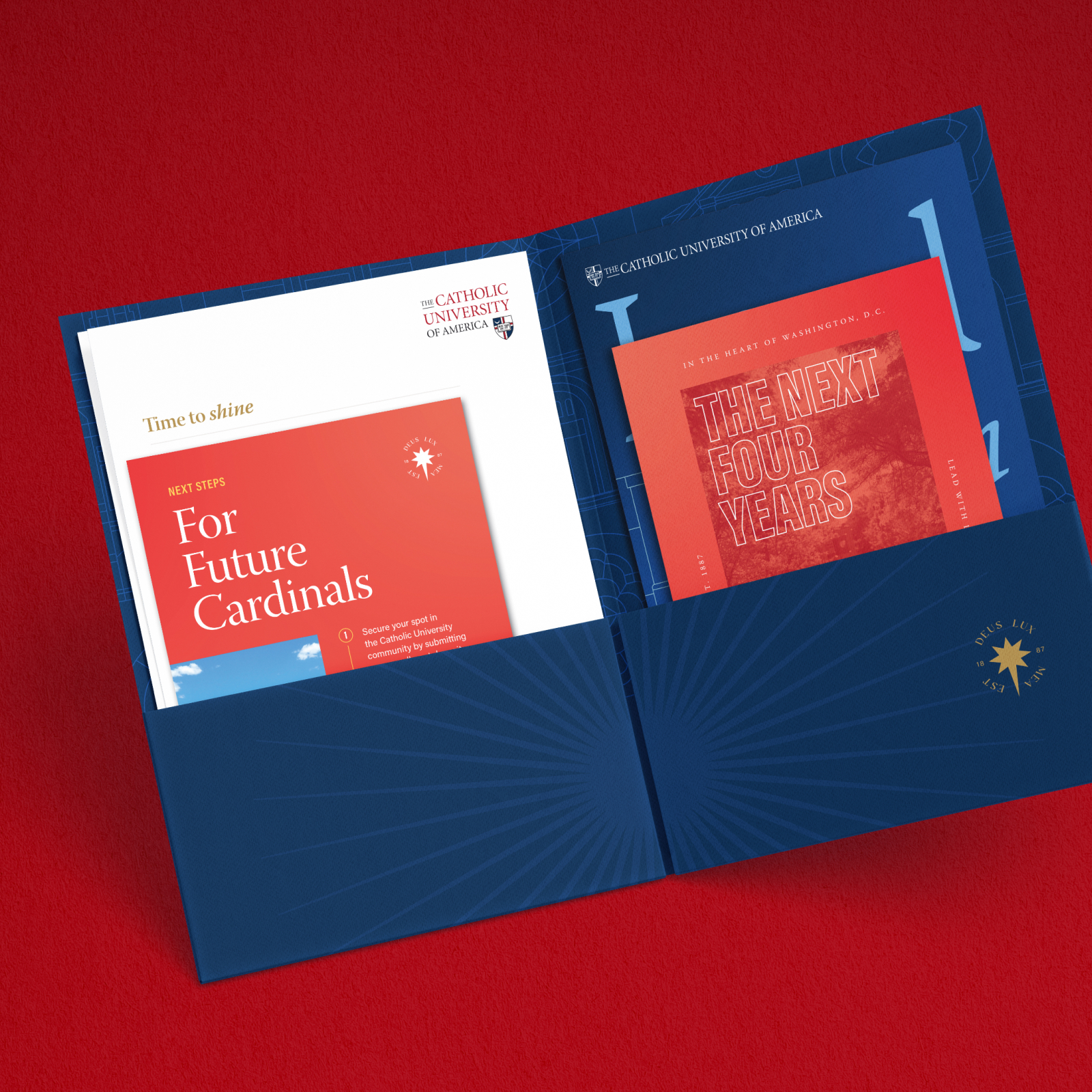 Admissions materials for Catholic University