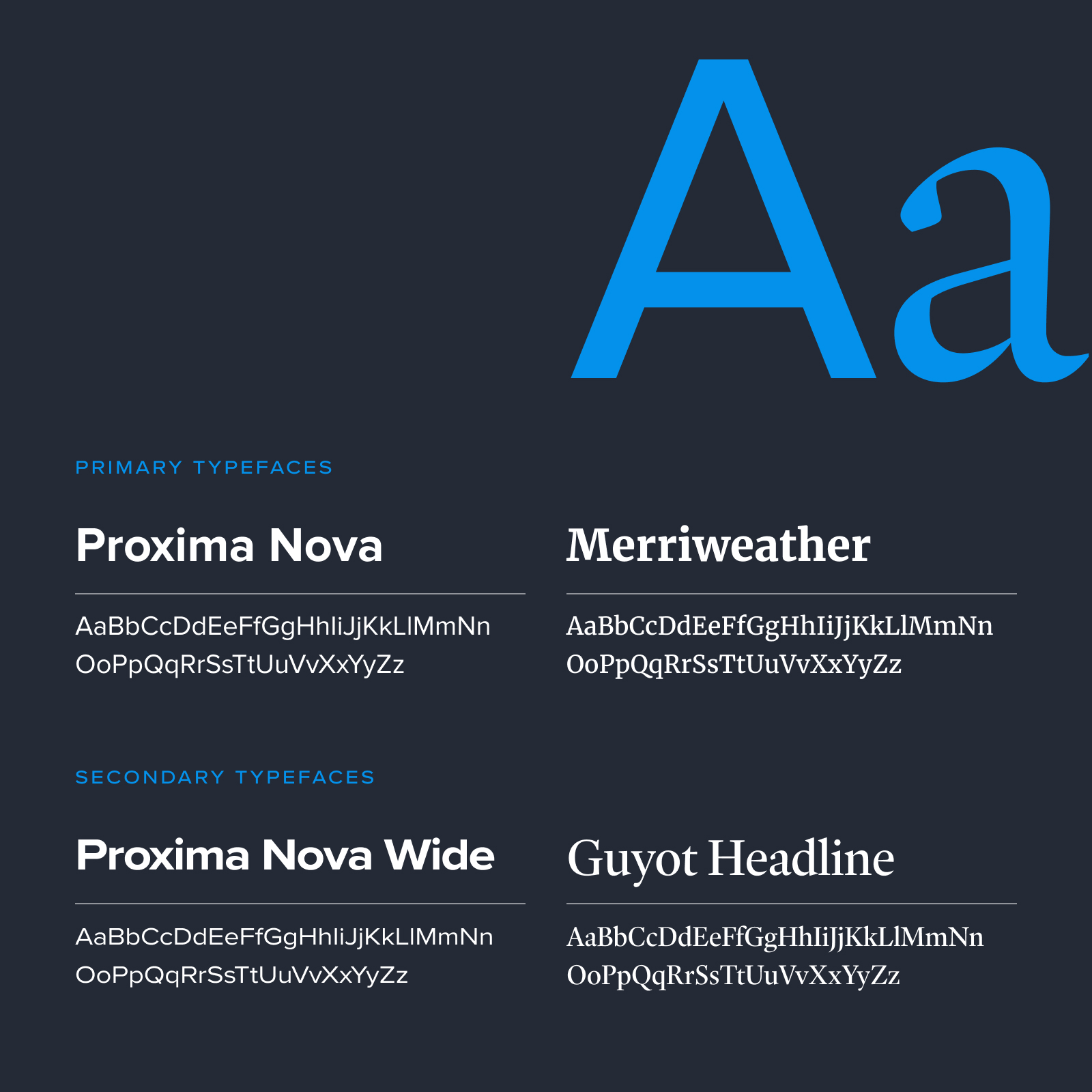 type specimen for efca