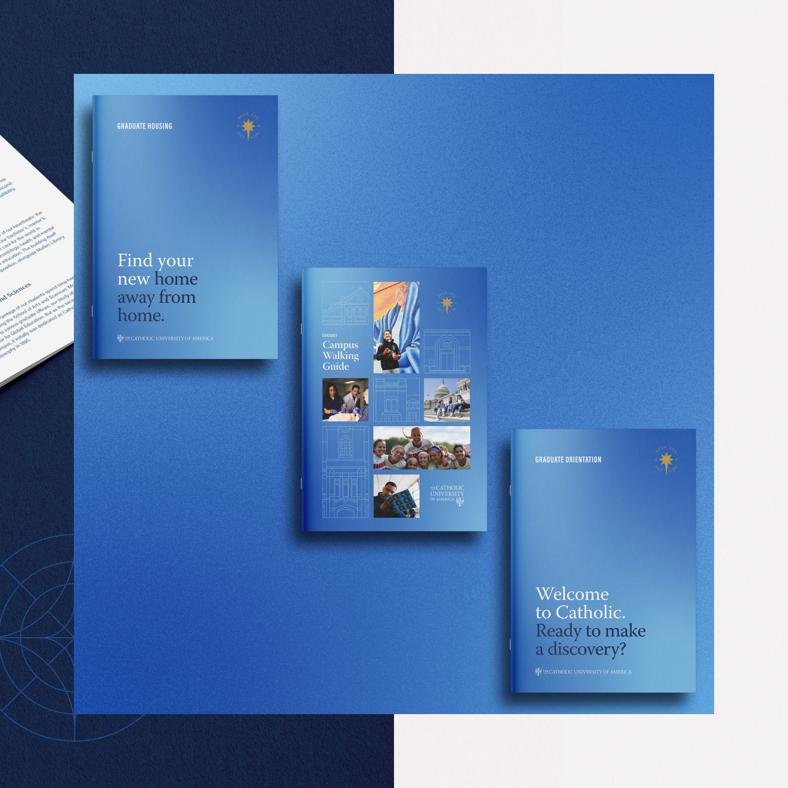 Admissions materials for Catholic University